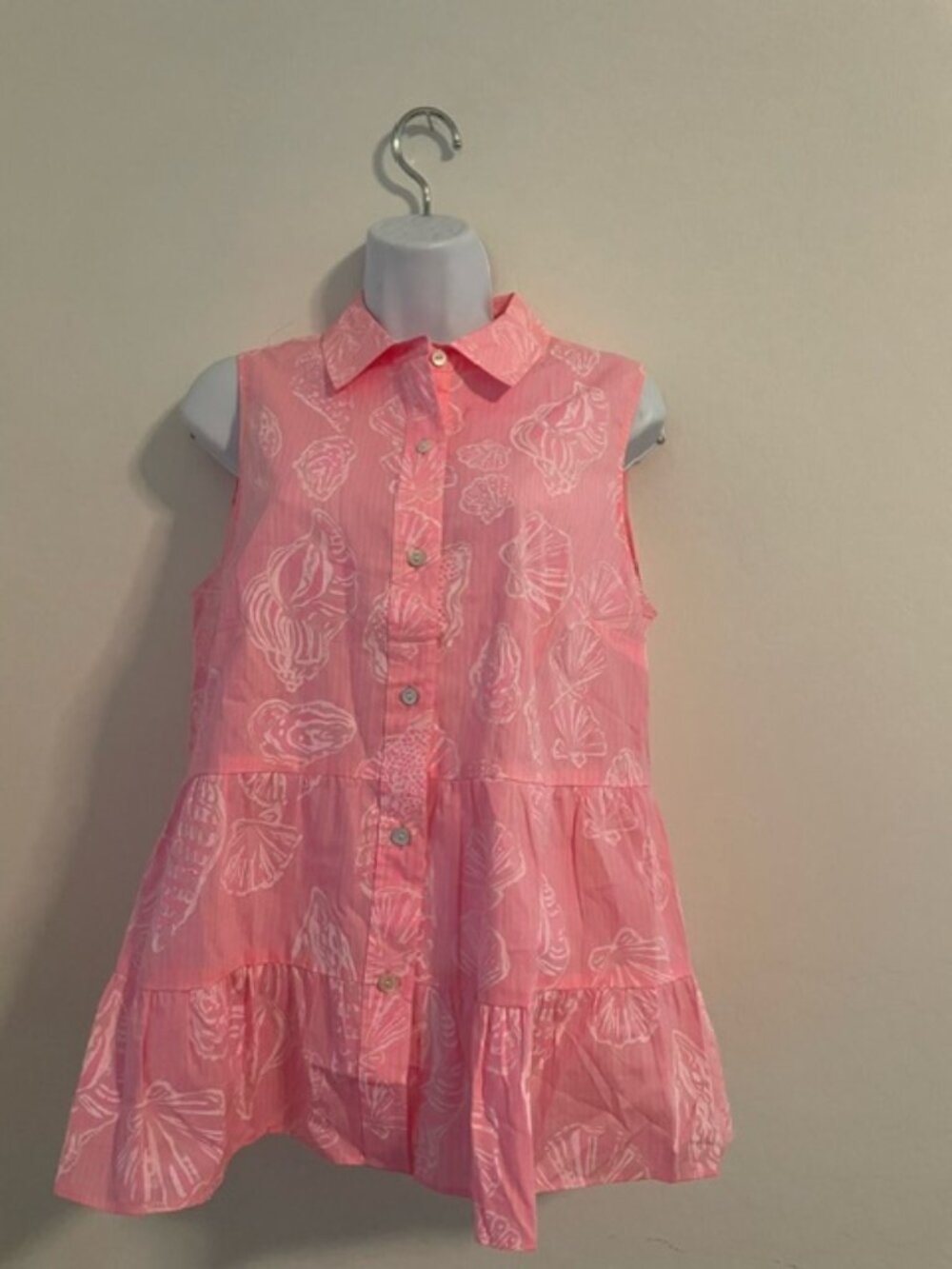 NWOT Lilly Pulitzer Breah Sleeveless Button Top Blouse Rousseau Pink. Sz 8